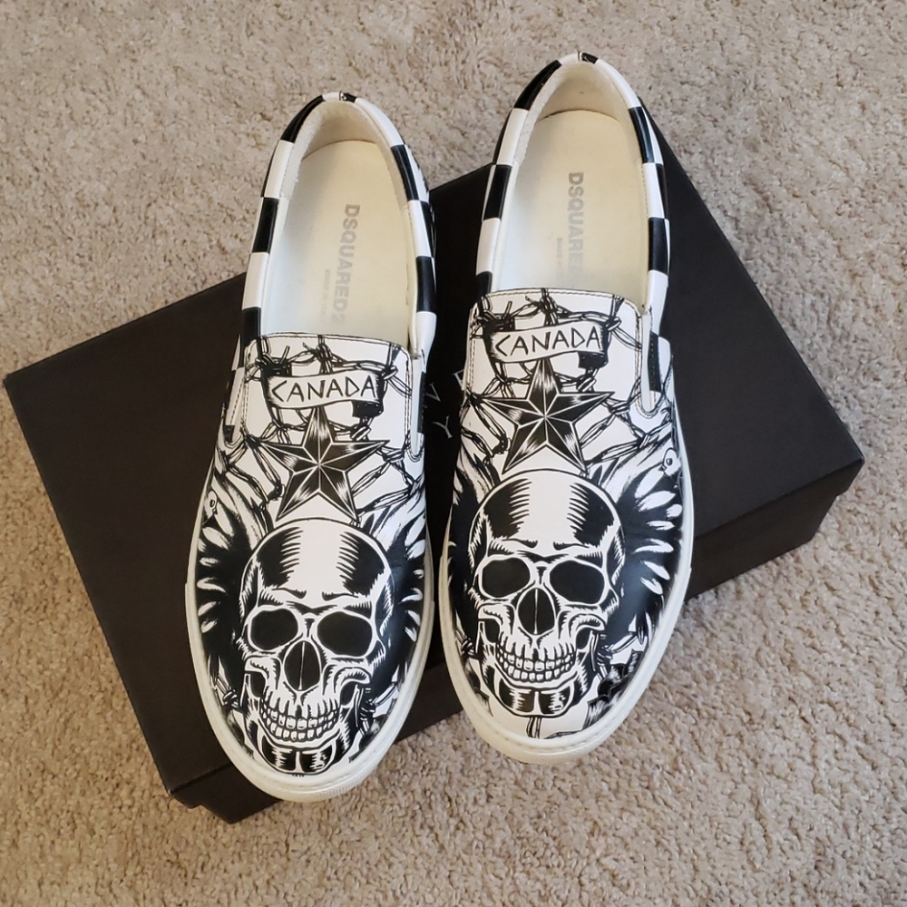 Men's leather slip on Dsquared2 sneakers